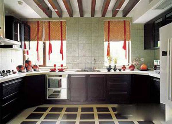 升华中式家居空间 线条元素 厨房图片