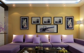 现代客厅 创意照片墙 