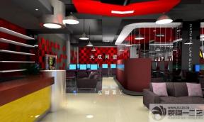 網(wǎng)吧裝修方案 網(wǎng)吧設(shè)計(jì) 吊頂設(shè)計(jì) 米白色地磚 簡(jiǎn)約吊燈 筒燈 隔斷設(shè)計(jì) 隔斷造型 墻面設(shè)計(jì) 墻飾板 灰色墻面 