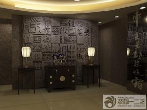 特色餐廳 中式風(fēng)格設(shè)計(jì) 玄關(guān)設(shè)計(jì) 墻面設(shè)計(jì) 墻飾板 木質(zhì)茶幾 邊幾 玄關(guān)柜 裝飾柜 墻磚墻面 浮雕 裝飾品 褐色地磚 石膏板吊頂 
