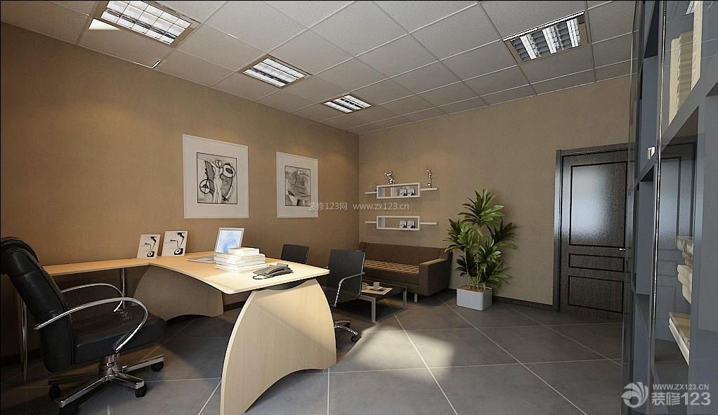 南昌洪城国际办公室现代风格600平米装修效果图案例