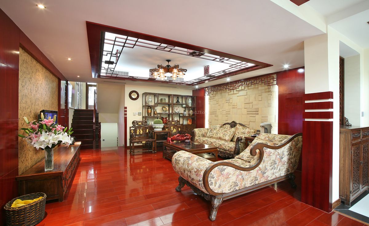 别墅室内设计 新古典主义风格 客厅装修风格 客厅装修设计 沙发背景墙
