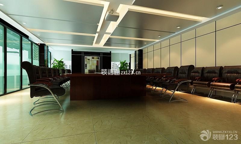 中原区正基投资集团公司办公室800平米现代风格装修效果图