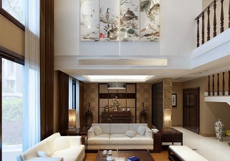惠城区山水世家220平米复式中式风格