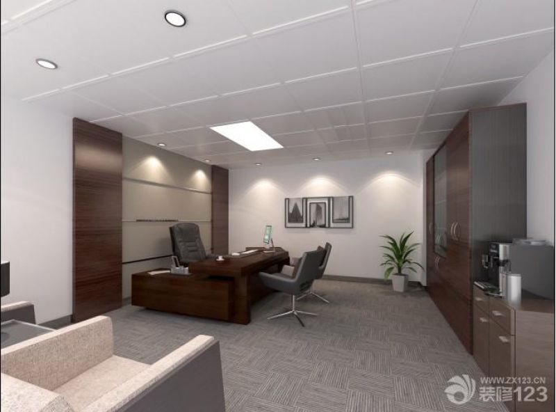 杭州市钱江新城办公室1900平米中式风格