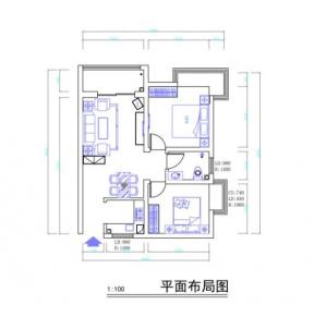 惠眾西城一品二居平面圖設(shè)計(jì)