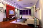 现代设计风格客厅家庭电视背景墙样板房