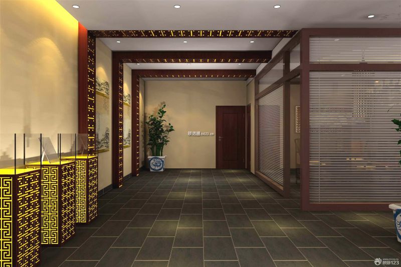 郑州市郑东新区担保公司办公室400平米中式风格