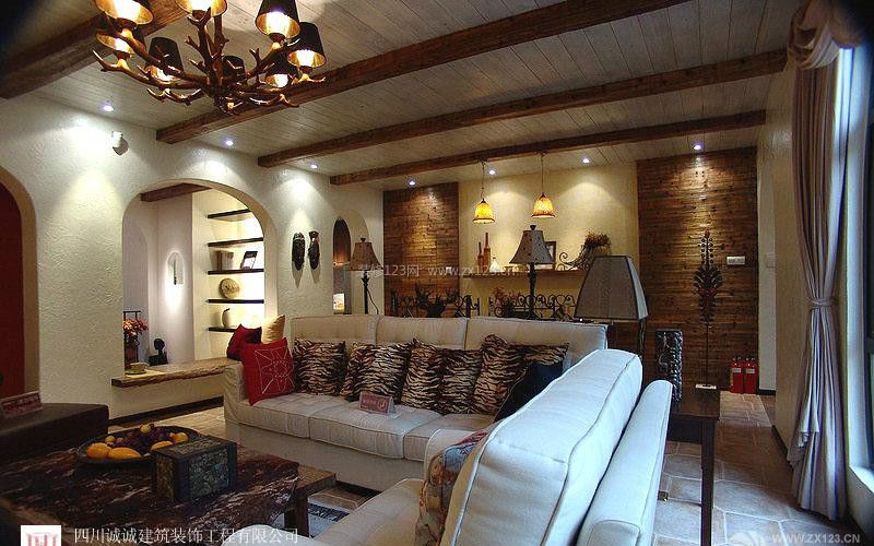 现代欧式风格联排别墅组合沙发效果图
