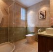 现代家装卫生间玻璃淋浴间效果图