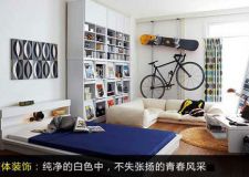 現(xiàn)代簡約風格裝修效果圖，純凈白色中不失張揚的青春風采