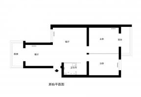 東關(guān)南里90平米二居戶型圖