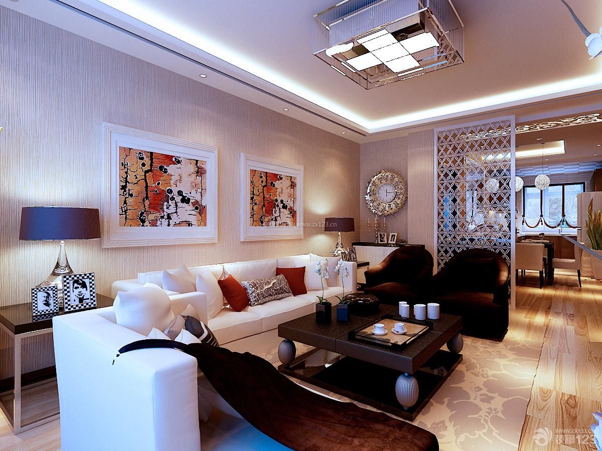 现代家居客厅装饰样板房设计