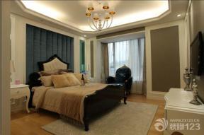 现代简约欧式风格 四室两厅两卫 主卧室设计 欧式古典床 