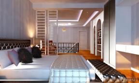 现代简约风格 跃层式住宅 主卧室设计 双人床 软床 