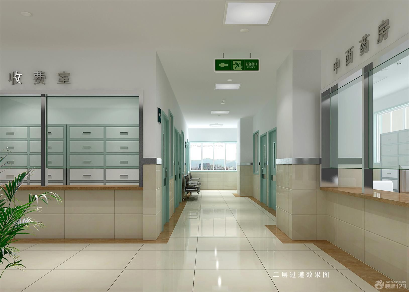 現(xiàn)代簡約衛(wèi)生服務中心裝修效果圖