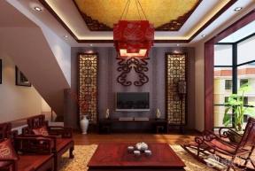 中式家居 电视背景墙 客厅装饰 中式茶几 太师椅 