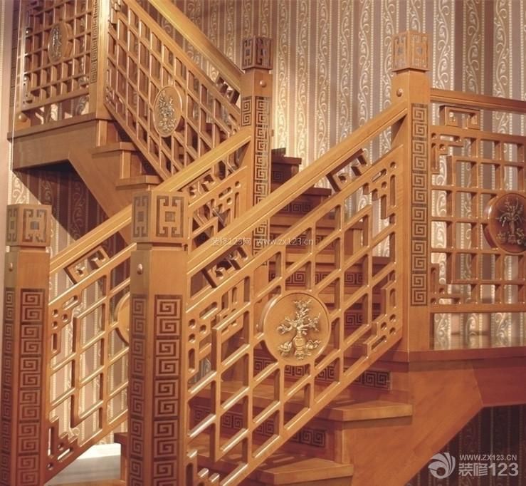 中式装修风格 二｜三折梯 楼梯扶手 楼梯设计 