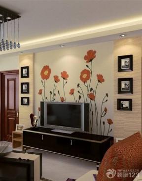 现代设计风格 电视背景墙 背景墙贴纸 客厅装修设计 