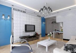 地中海风格设计 电视背景墙 软包背景墙 房屋客厅 
