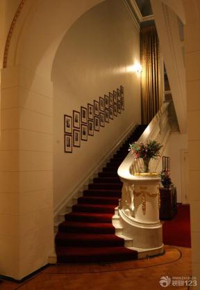 欧式室内装潢 楼梯设计 混合材料楼梯 楼梯立柱 楼梯扶手 