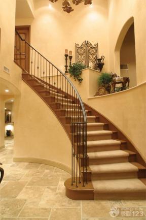 欧式室内装潢 简约欧式风格 楼梯设计 混合材料楼梯 楼梯立柱 