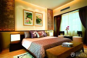 新中式风格 主卧室设计 卧室颜色搭配 床头背景墙 