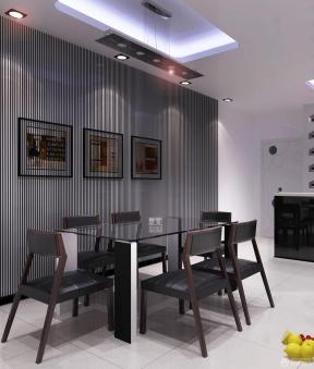 现代设计风格 餐厅设计 背景墙装饰 90平米小户型 
