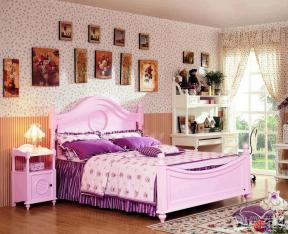田园风格设计 床头背景墙 双人床 90平米小户型 卧室