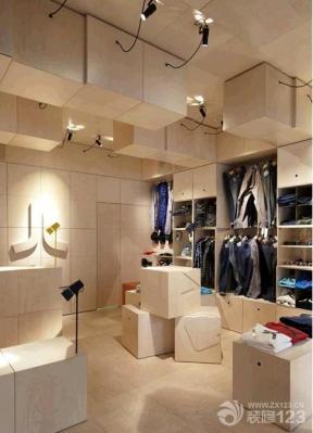 现代设计风格 男装店面 10平米服装店 个性小服装店 服装店面设计 
