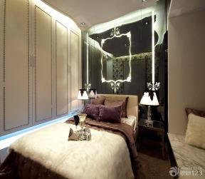 现代设计风格 7平米卧室 卧室颜色搭配 双人床 床头背景墙 