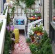 现代美式生活阳台小花园装修效果图欣赏