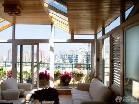 简约风格设计 现代家居 阳光房 天窗 布艺沙发  