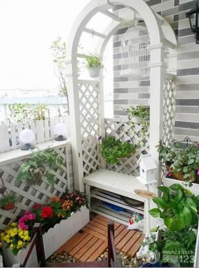田园风格设计 阳台小花园