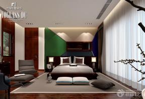 独栋别墅 新古典主义风格 主卧室设计 卧室装修颜色 床头背景墙 