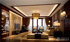 新中式风格 最新客厅装修效果图 中式灯具 