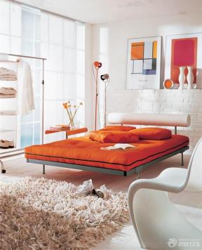 现代设计风格 小户型卧室装修效果图大全2014 床头背景墙 