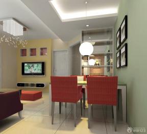 现代设计风格 两居室装修效果图大全 客厅餐厅一体 