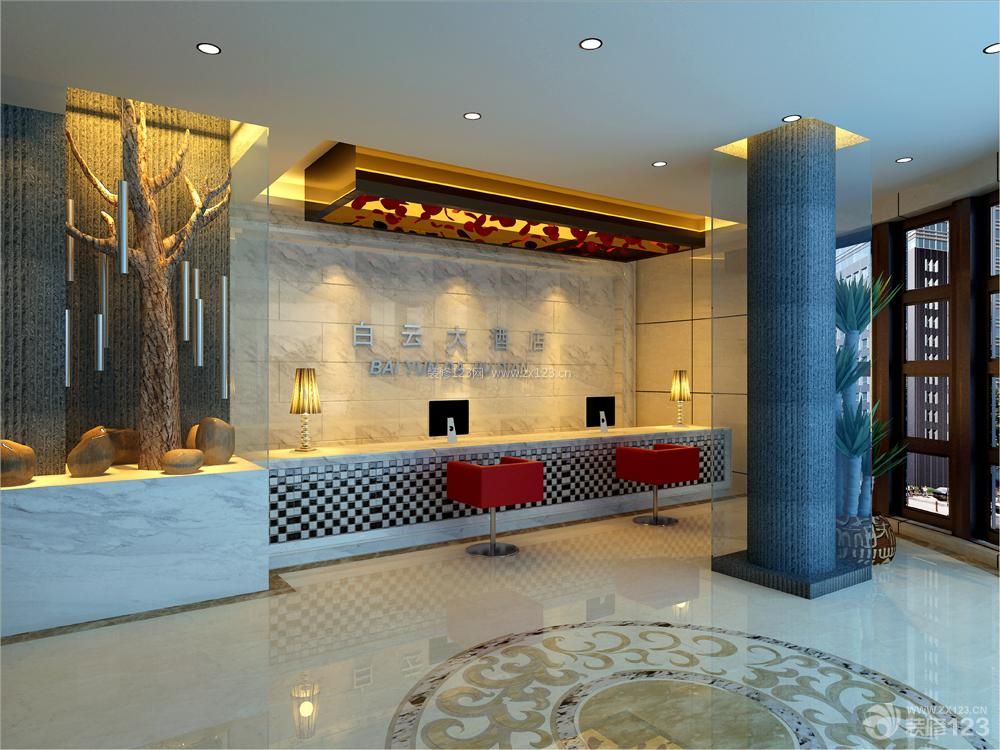 现代设计风格酒店装修设计效果图