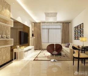 现代设计风格 两室一厅装修图片 客厅简单 80平米 