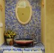 地中海风格75平米两室一厅洗手池效果图
