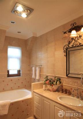 田园风格设计 卫浴 90平米 两室两厅 两居室装修效果图大全 