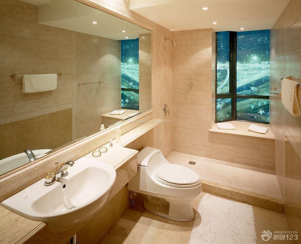 现代简约风格80平米两室一厅卫生间设计装修效果图