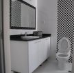 黑白瓷砖马赛克背景墙卫生间装修效果图