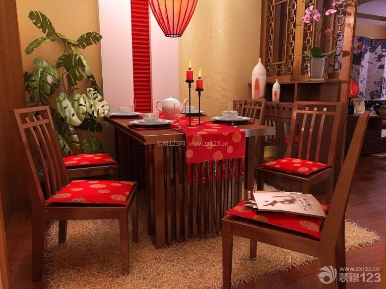 中式家装设计家居餐厅样板间图片