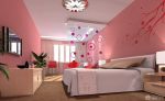 现代风格39平米一居室粉色墙面装修效果图图