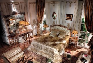 洛可可风格别墅卧室装饰设计效果图