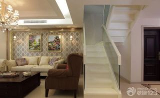 欧式室内小户型跃层楼梯装修样板间图片