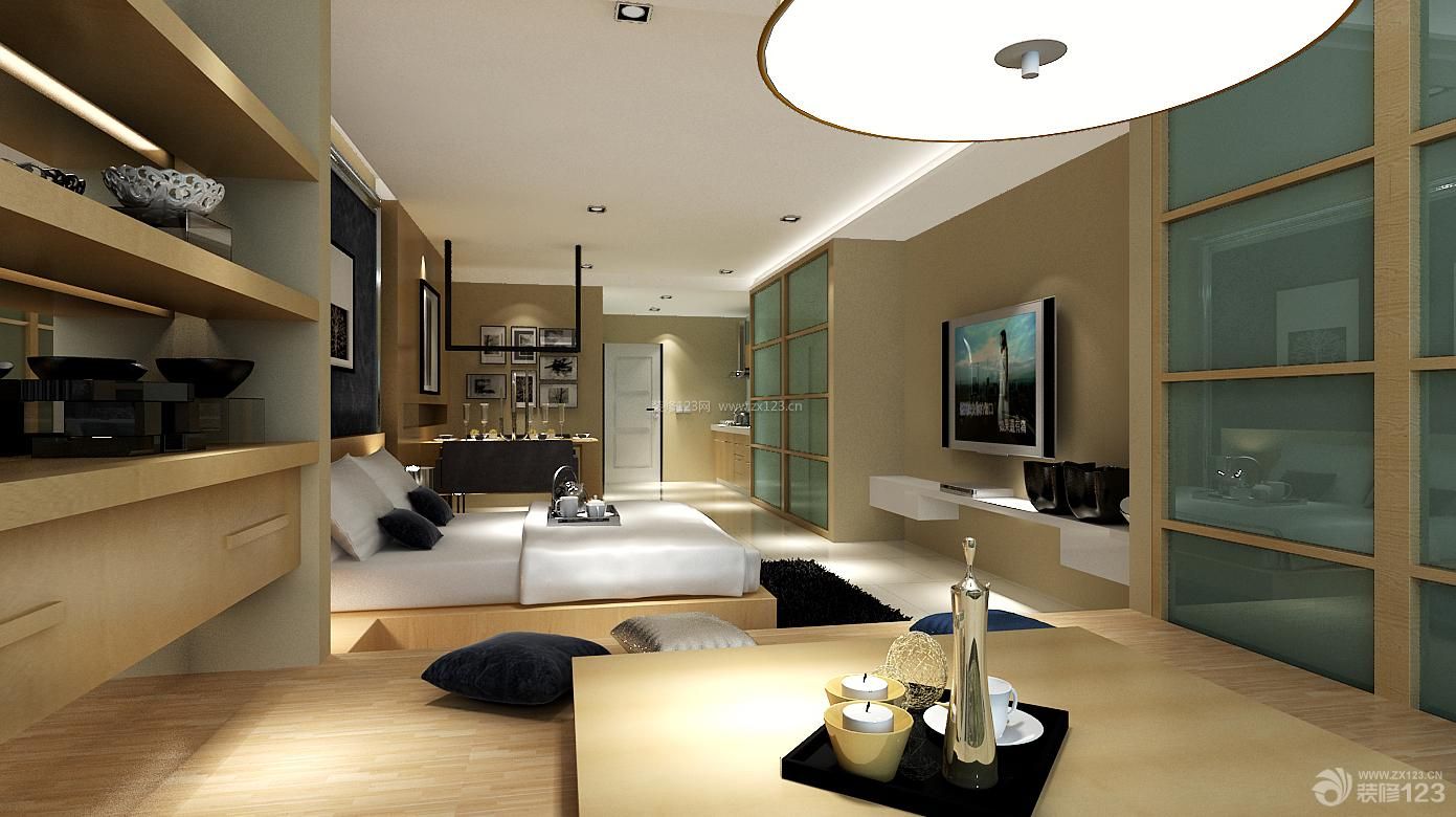 现代时尚一居室装修设计效果图