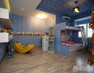 现代设计风格儿童房卧室兼休闲区装修图片欣赏